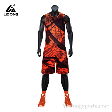 Jersey de basket-ball sublimation personnalisée à la vente chaude personnalisée